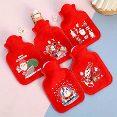 1pc Christmas Winter Hand Warmer Mini Cartoon Hot Water Bottle
