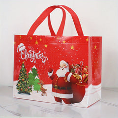 6pcs Christmas Gift Bags Xmas Tote Bags Non Woven Wrapping Shopping