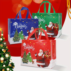 6pcs Christmas Gift Bags Xmas Tote Bags Non Woven Wrapping Shopping