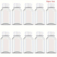10pcs Plastic Juice Bottles Mini Fridge Bottles 4oz 5oz 12oz
