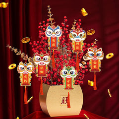 6pcs Spring Dragon Hanging Ornaments Pack - Living Room Decoration