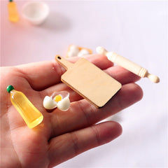 Dollhouse Kitchen Food Play Egg Bowl Olive Tool Model Shooting Props Toys