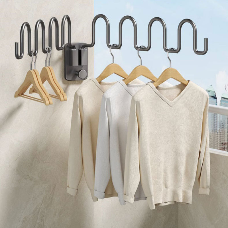 Wall-mounted Shoe Drying Rack Hook Foldable Slipper Rack