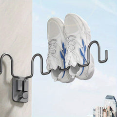 Foldable Shoe Rack Wall Mount Balcony Drying Hook