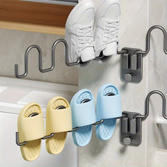 Foldable Shoe Rack Wall Mount Balcony Drying Hook