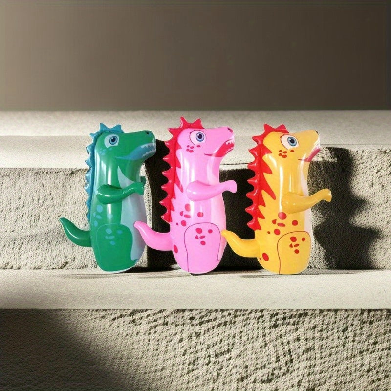 Inflatable Cartoon Dinosaur Wobbly Toy - Family Outdoor Game