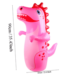 Inflatable Cartoon Dinosaur Wobbly Toy - Family Outdoor Game