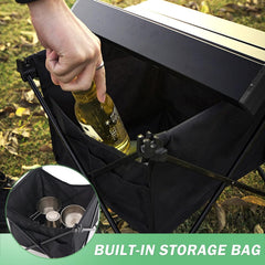 Portable Folding Camping Table Aluminum Lightweight Collapsible with Storage Bag