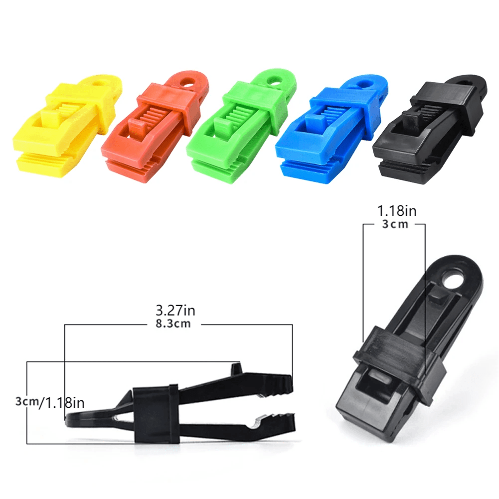 Tent Canopy Clips Tarpaulin Bracket Clips Outdoor Wind Rope Clip Hiking Camping