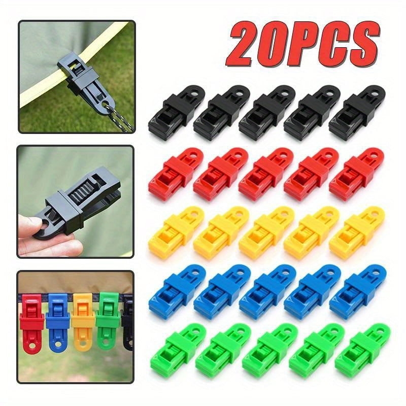 Tent Canopy Clips Tarpaulin Bracket Clips Outdoor Wind Rope Clip Hiking Camping