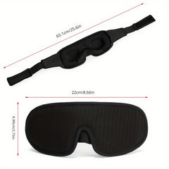 Blackout Sleep Eye Mask 3D Contoured Blindfold Adjustable Strap