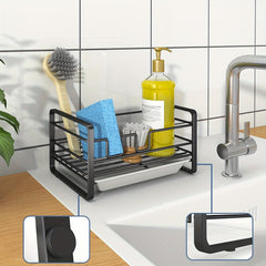Kitchen Sponge Drain Storage Rack Iron Countertop Sink Storage