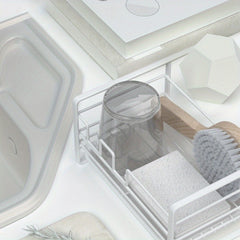 Kitchen Sponge Drain Storage Rack Iron Countertop Sink Storage