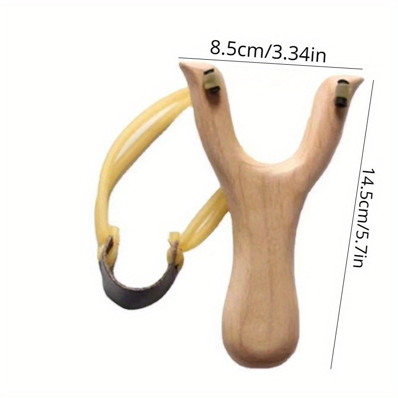 Wooden Slingshot Outdoor Toy with Mud Pellets