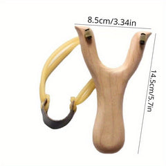 Wooden Slingshot Outdoor Toy with Mud Pellets