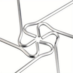 6pcs Alum. Tent Pegs W/ Hook Hexagon Rod Stakes Garden Stakes Camping Pegs