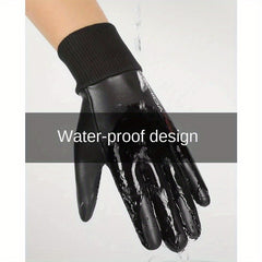 Men's Winter Waterproof Leather Gloves Anti Slip Gloves