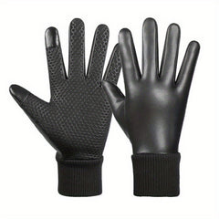 Men's Winter Waterproof Leather Gloves Anti Slip Gloves
