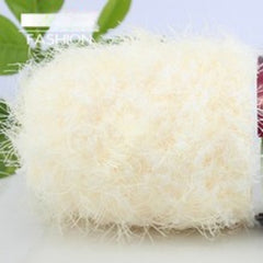 Coral Velvet Mink Fur Scarf Yarn for Crocheting and Knitting