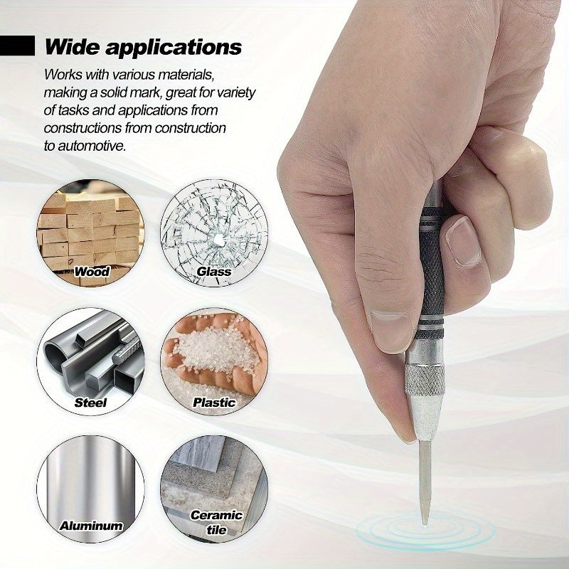 Automatic Center Punch 12 Heavy Duty Steel Spring Center Punch