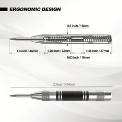 Automatic Center Punch 12 Heavy Duty Steel Spring Center Punch