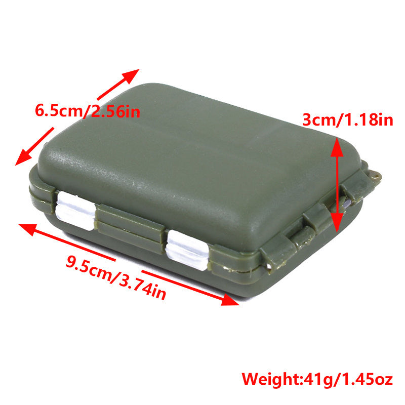 Waterproof Mini Tackle Box 10 Compartments Hooks Lures Baits Organizer