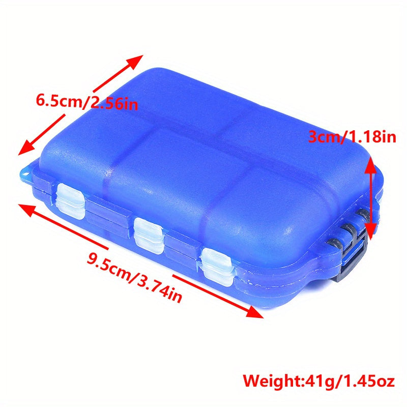 Waterproof Mini Tackle Box 10 Compartments Hooks Lures Baits Organizer