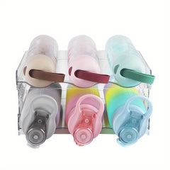 Water Bottle Storage Rack for 6 Bottles, Portable Stackable Cup Holder