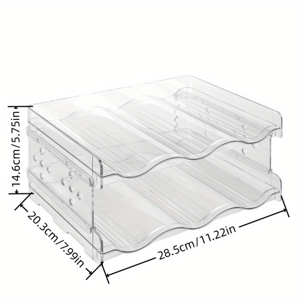 Water Bottle Storage Rack for 6 Bottles, Portable Stackable Cup Holder