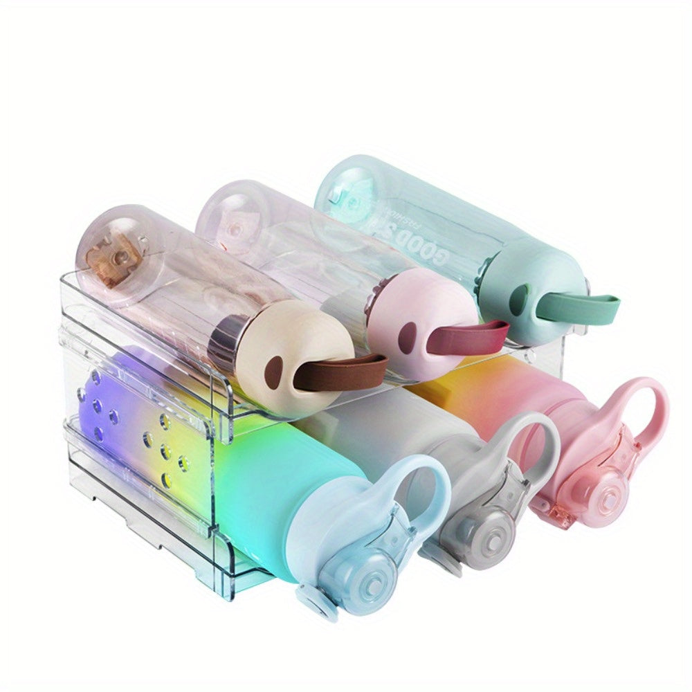 Water Bottle Storage Rack for 6 Bottles, Portable Stackable Cup Holder