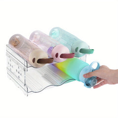 Water Bottle Storage Rack for 6 Bottles, Portable Stackable Cup Holder