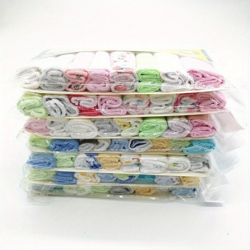8pcs Soft Cotton Towels Square Towels Kitchen Dishwashing Cloth