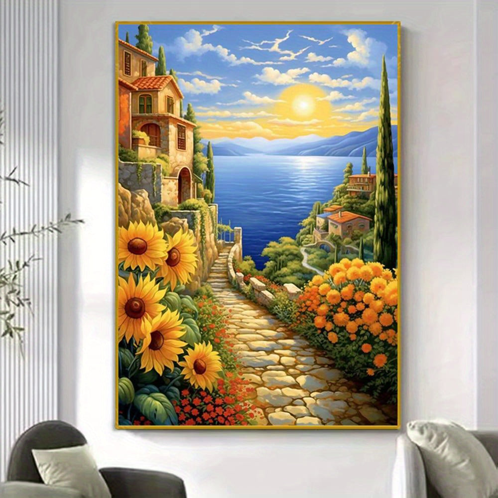 Coastal Town Cross Stitch Kit for Adults