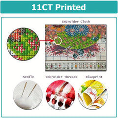 Coastal Town Cross Stitch Kit for Adults