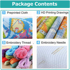 Coastal Town Cross Stitch Kit for Adults