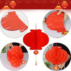 30pcs Hanging Red Lanterns Chinese Year Decoration For Spring