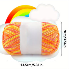 6pcs Gradient Wool Coarse Yarn for Knitting Crochet Crafts