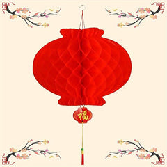 30pcs Hanging Red Lanterns Chinese Year Decoration For Spring