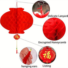 30pcs Hanging Red Lanterns Chinese Year Decoration For Spring