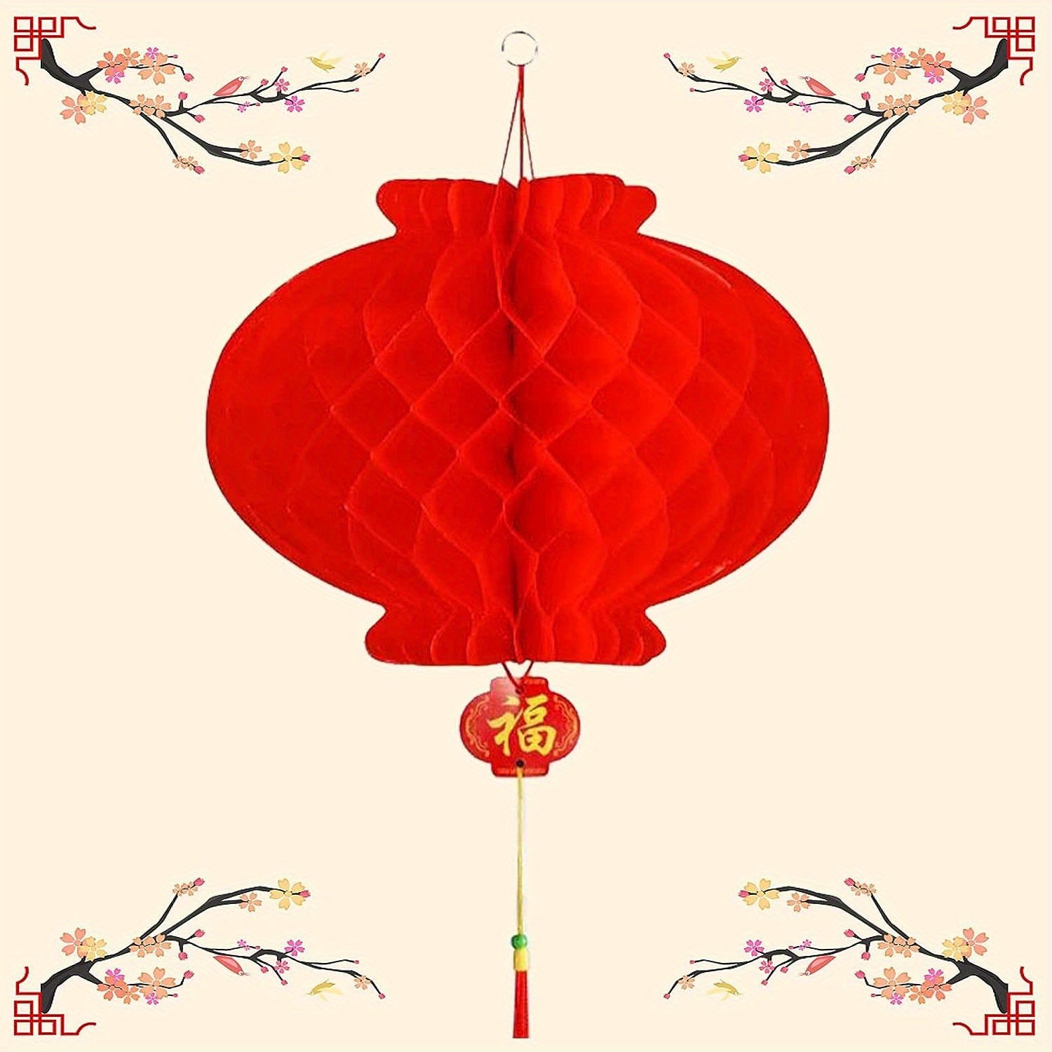 30pcs Hanging Red Lanterns Chinese Year Decoration For Spring