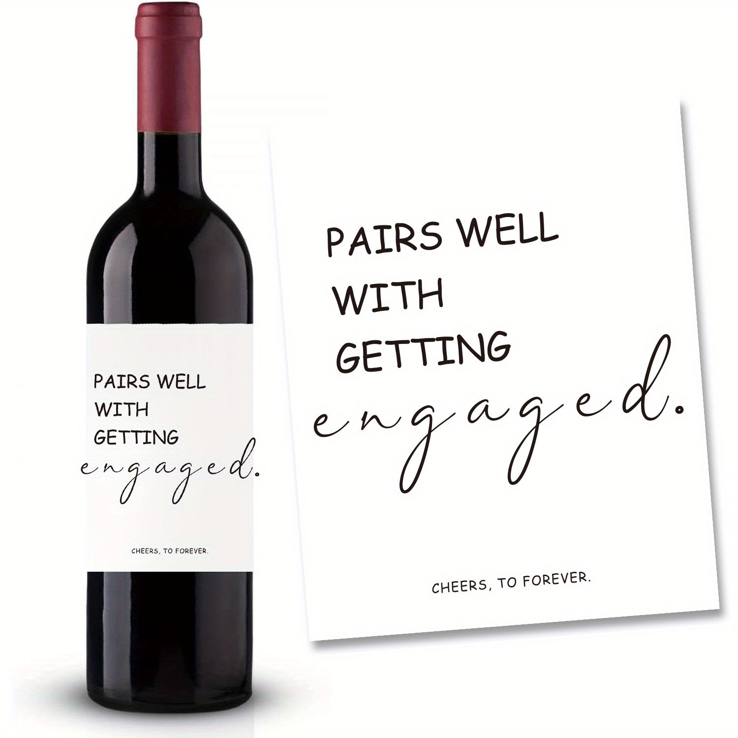 Engagement Wine Label Pairs Well With Engagements Wedding Gift