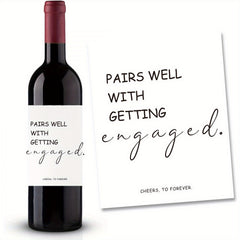 Engagement Wine Label Pairs Well With Engagements Wedding Gift