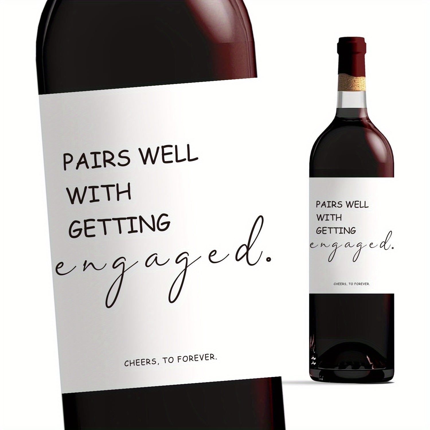 Engagement Wine Label Pairs Well With Engagements Wedding Gift