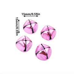 50pcs Pink Bells DIY Craft Holiday Decorations Wedding Christmas Party Favors