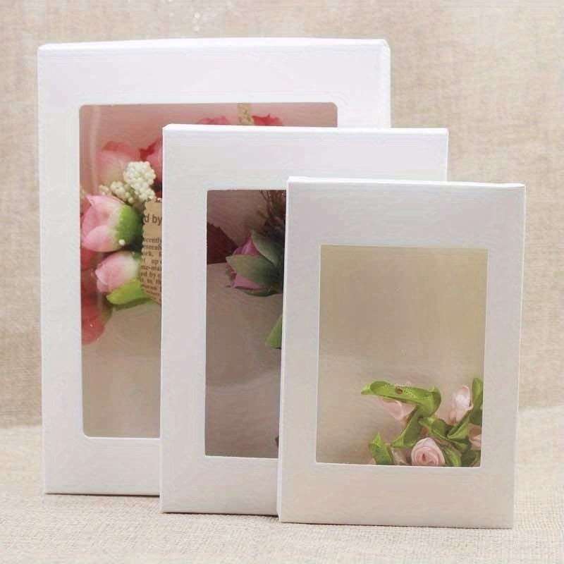 10pcs DIY Paper Box With Window Cake Packaging for Wedding Party