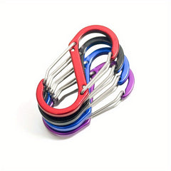 4pcs S-shaped Hanging Buckle Metal Keychain for Outdoor Camping Hiking