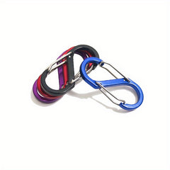 4pcs S-shaped Hanging Buckle Metal Keychain for Outdoor Camping Hiking