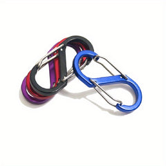 4pcs S-shaped Hanging Buckle Metal Keychain for Outdoor Camping Hiking