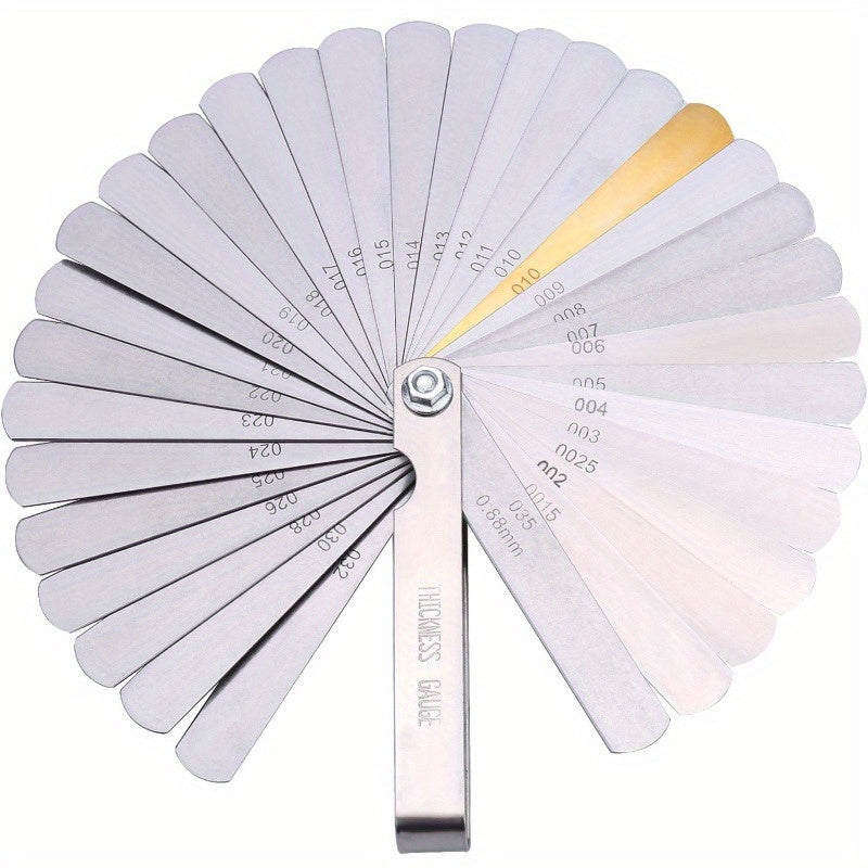 32 Blades Steel Feeler Gauge Metric/Imperial Measuring Tool