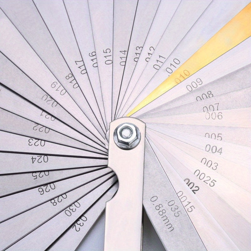 32 Blades Steel Feeler Gauge Metric/Imperial Measuring Tool